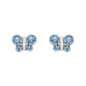 Studex Stainless Steel Aqua Butterfly March Earrings | Ear Piercing Studs