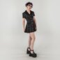 Banned X Blue Banana Pinstripe Core Dress (Black) | Gothic Mini Dress