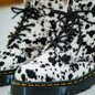 Dr Martens 1460 Bex Dalmatian Hair-On Leather Boots (Black/Cream) | Dr Martens Boots