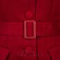 Blutendes Herz Roter Pelzkragenmantel | Vintage Mode