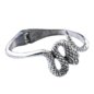 Armband aus Stahl mit Schlangenverschluss und blauer Bananenform (Silber) | Alternative Accessoires