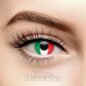 Grün/Weiß/Rote Kontaktlinsen mit italienischer Flagge (90 Tage) | Coloured Contacts