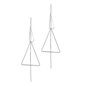 Blue Banana 2 Triangle Earrings (Silver) | Gothic Earrings