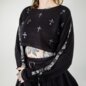 Banned Crossbound Crop Jumper (Black) | Banned Alternative Clothing