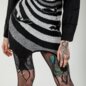 Banned Twisted Batfall Dress (Black/Grey) | Alternative Knits | Autumn Fashion