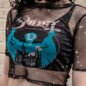 Ghost Opus Mesh Crop T-Shirt (Schwarz) | Alternative Mode, Band-Shirts