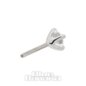 Blue Banana 14 Karat Weißgold Zirkonia 2 mm Gewindeloses Oberteil (Weißgold) | Blue Banana Piercing