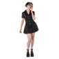 Banned X Blue Banana Pinstripe Core Dress (Black) | Gothic Mini Dress