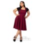 Hell Bunny Patti Pinafore Dress (Burgundy) | Blue Banana