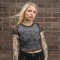 Camiseta de malla Ed Hardy Climbing Rose (blanca/negra) | Camisetas de malla
