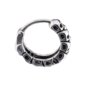 Orecchino a scatto con teschio singolo in acciaio chirurgico Blue Banana (argento) | Gioielli per piercing