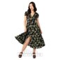 Hell Bunny Gaia Midi Dress (Black/Green) | Alternative Fashion, Goth Clothing