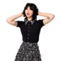 Hell Bunny Mischief Blouse (Black) | Blue Banana