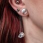 Blue Banana Triangle Cubic Zirconia Earrings (Silver) | Gothic Earrings