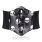 Blue Banana Wide Waist Skull Print Belt (Black) | Blue Banana