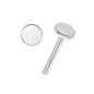 Blue Banana Polished Titanium Threadless Labret Base (Silver) | Threadless Piercing Jewellery