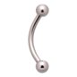 Blue Banana Surgical Steel Curved Barbell (Silver) | Body Piercing Jewellery