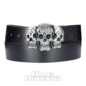 Cinturon de 3 calaveras Blue Banana (negro) | Gothic Accessories