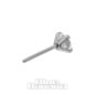 Blue Banana Titanium Lab Diamond 2.5mm Threadless Top (Silver) | Blue Banana Piercing