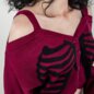 Banned Ligeia Cardigan (Burgundy & Black) | Banned Alternative Clothing