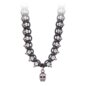 Collar con cordón y calavera de plátano azul (negro) | Accesorios alternativos