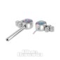 Blue Banana Poliertes Titan Kubische Zirkonia-Steine Nippelstange Ohne Gewinde (Opal/Klar)| Body Piercing Jewellery