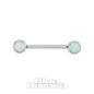 Blue Banana Poliertes Titan Zirkonia Nippelstange Ohne Gewinde (Synthetischer Opal)| Body Piercing Jewellery