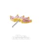 Blue Banana 14 Karat Gold Cuatro Gemas Ovaladas Top Sin Hilos (Rosa)| Body Piercing Jewellery
