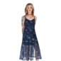 Jawbreaker Flower Koi Mesh Midi Dress (Navy) | Alternative Fashion, Goth Clothing