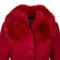 Blutendes Herz Roter Pelzkragenmantel | Vintage Mode