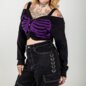 Banned Ligeia Cardigan (Black/Purple) | Alternative Knits | Autumn Fashion