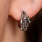 Piercing de oreja Blue Banana de acero quirúrgico con forma de esqueleto (plateado) | Joyería para piercings