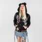 Heartless Hex Bear Varsity Jacket (Black) | Gothic Clothing