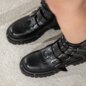 Bleeding Heart Buckle Boots (Black) | Alternative Footwear