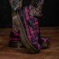 Dr Martens Buzz 5 Eye Tartan Woven Shoes (Purple) | Blue Banana