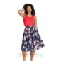 Hell Bunny Misa Flowers & Birds Skirt (Navy) | Blue Banana