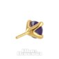 Blue Banana 14 Karat Gold 4 Mm Großer Zirkonia Fadenloses Oberteil (Amethyst)| Body Piercing Jewellery