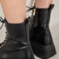 Bleeding Heart 15-Eye Boots (Black) | Alternative Footwear