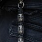 Schlüsselanhänger mit Totenkopfmotiv in Bananenform (Schwarz) | Alternative Accessoires