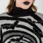 Banned Twisted Batfall Dress (Black/Grey) | Alternative Knits | Autumn Fashion