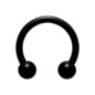 Blue Banana Black Titanium Circular Barbell (Black) | Body Piercing Jewellery