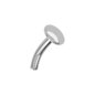 Blue Banana Polished Titanium Threadless Curved Labret Base (Silver) | Threadless Piercing jewelry