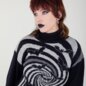 Banned Twisted Batfall Dress (Black/Grey) | Alternative Knits | Autumn Fashion
