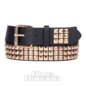 Blue Banana 3 Row Studded Belt (Black/Rose Gold)