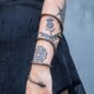 Armband mit Schlangenmotiv aus blauer Banane (Schwarz) | Alternative Accessoires