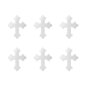 Blue Banana Threadless Sterling Silver Cross Nose Studs (6 Pack)