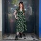 Hell Bunny Gaia Midi Dress (Black/Green) | Alternative Fashion, Goth Clothing