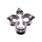 Blue Banana Threadless Surgical Steel Skull Saddle Hanger (Silver)