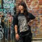 Blue Banana Sugar Skull T-Shirt (Black) | Printed T-Shirts