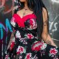 Hell Bunny Yuna Midi Dress (Black) | Alternative Dress, Gothic Clothing